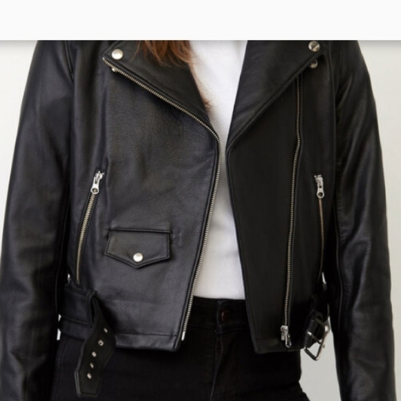 G by Guess Alex Cropped PU Moto Jacket - Picture 3 of 9